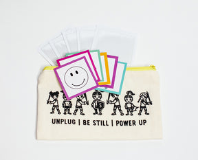 Sacred Stance Zipper Pouch and Contents